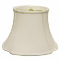 Homeroots 17 in. Reversed Oval Monay Shantung Lampshade, White 469640